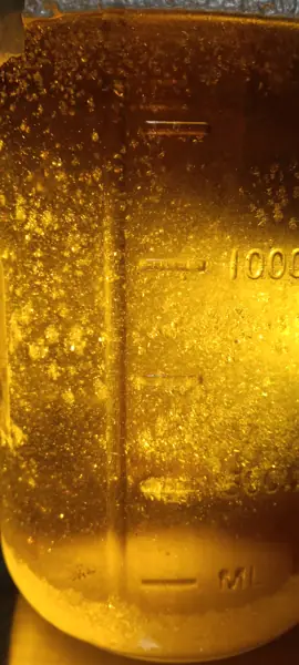 Golden cannabis extract during post-processing