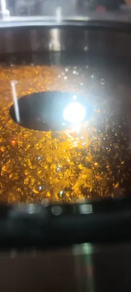 Golden cannabis extract during post-processing