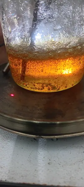 Golden cannabis extract during post-processing
