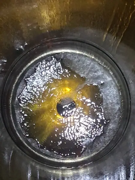 Golden cannabis extract during post-processing