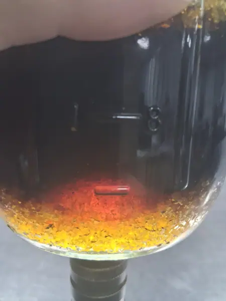 Golden cannabis extract during post-processing