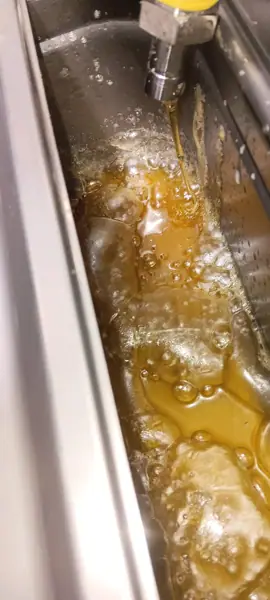 Golden cannabis extract during post-processing