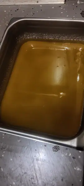 Golden cannabis extract during post-processing