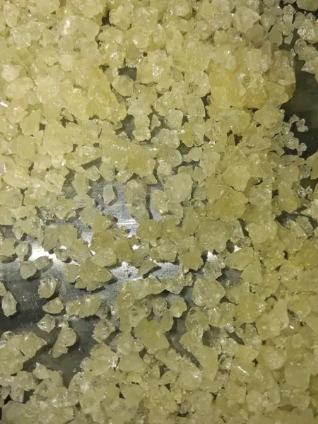 THCa diamond crystals, macro photo