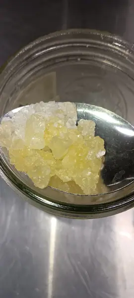 THCa diamond crystals, macro photo